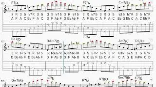 Charlie Parker  billie's bounce [Chord Tone (1 3 5 7)] (악보/TAB) (행신동 실용음악학원 소만마을 기타교습소)