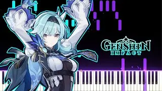 Genshin Impact OST / PV Music - Eula: Flickering Candlelight | [Piano Cover] (Synthesia)「ピアノ」