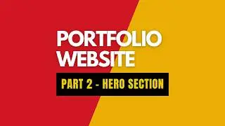 Learn how to create a website with HTML, CSS, and JavaScript | Portfolio Website Part 2 - Hero