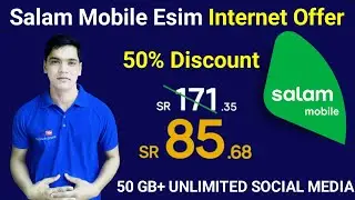 Salam Mobile Esim Internet Offer | Salam Sim Unlimited Social Media Package | Salam Sim 50% discount