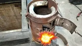 Hot water heating from a potbelly stove. No pump. (Natural circulation)