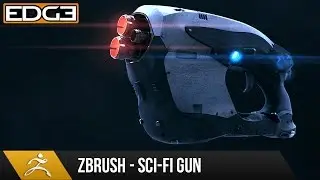 Zbrush 4R7 Tutorial - Hard Surface Techniques 2 - Sci-Fi Gun