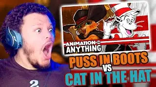 ITS RAINING CATS AND BARS!!! HAHA!! PUSS IN BOOTS VS CAT IN THE HAT ANIMATION VS ANYTHING REACTION!!