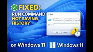 Fixed: Run Command not Saving History on Windows 11