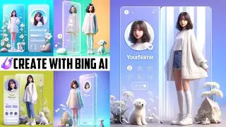 FREE Create 3D Ai Social media Images | Cute Ai Portraits Trend |  | Bing Image Creator Tutorial
