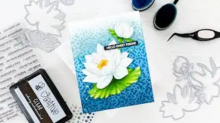 Ink Blending Texture over the Lovely Layers Water Lily Honey Cuts