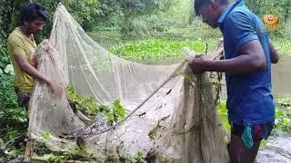 New Fishing Technology! Fishing on the Village Pond | Village Life Fishing