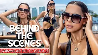 Behind the Scenes Swim Photoshoot with Model Paola Pedrazzi Using Neewer Vision 4 Strobe Outdoors