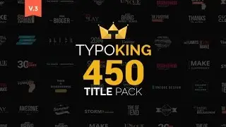 TypoKing | Title Animation - Kinetic Typography Text - After Effects | Videohive Projects