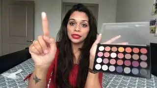 BH cosmetic Modern neutrals matte eyeshadow palette  black liquid eyeliner review!!