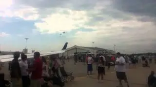 F-22 and P-38 heritage flight, Sioux Falls airshow 2012