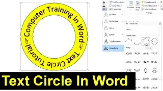 Text Circle in Word | Create Round Logo in MS Word | Text In a Circle Microsoft Word By ICT BARI