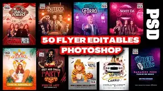 Descarga 50 Diseños Flyer editables en Photoshop PSD - GRATIS