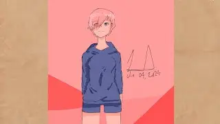 Anime girl digital drawing