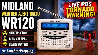 Midland Weather Alert Radio WR120 – Live PDS Tornado Warning - How to Program it - External Antenna