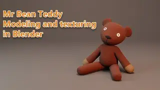 Mr Bean teddy modeling and texturing in Blender