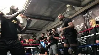 Deontay Wilder Shadow Boxing With Malik Scott