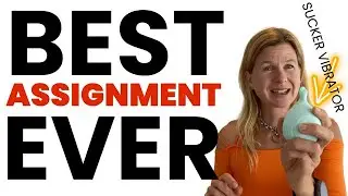 Submissive slave training: orgasm assignment with sucking vibrator!