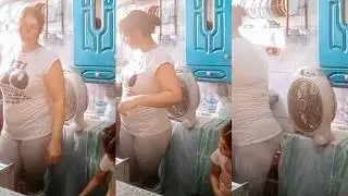 The coconut is drawn and puffed up 😋🍑 The routine of a divorced, rural woman in her cramped kitch...