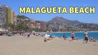 MALAGUETA BEACH - MALAGA SPAIN 2023 4K