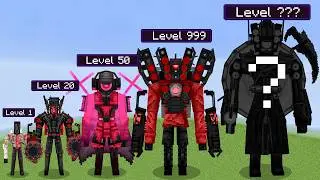 Every New Skibidi SPEAKERMAN Evolution vs Random Mobs! in Minecraft!