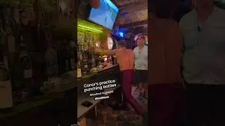 CONOR MCGREGOR PRACTICING BREAKING GLASS BOTTLES