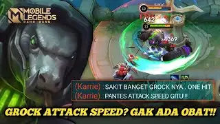NEW META GROCK ATTACK SPEED!! ONE HIT BANGET CLEAR MINION JADI CEPAT - MOBILE LEGENDS