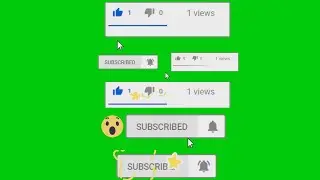 Top 5 | Subscribe Click Button Green Screen Animation #3