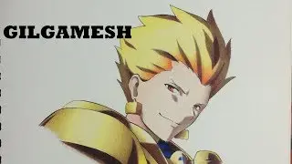 Speed Drawing (Vẽ anime) Gilgamesh from Fate zero