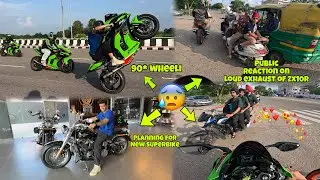 90 * wheeli on my zx10r 😍 || loud Exhaust 😱 Public Reaction || Street Race 😰