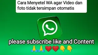 Cara Menyetel WA agar Video dan foto tidak tersimpan otomatis