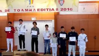 4. Premierea la Cupa de toamnă 2016 - Vlad ROŞU (ACS Balestra) locul 1