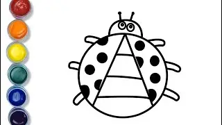 How to draw ladybug for kids! Bolalar uchun coreeJOY chizish / CoreeJOY