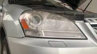 Mercedes benz w164 M class cleaning headlight remove front bumper снятие бампера чистка фар