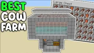 BEST Cow Farm, COOKED Steak And Leather  | Minecraft Bedrock