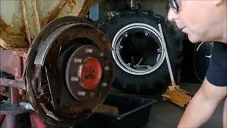 Ford 600 tractor brake disassembly.