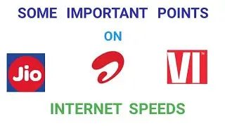 COMPARISON OFF AIRTEL AND JIO AND VI INTERNET SPEED'S