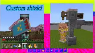 How to Make Custom Sheild and  Hanging Piglin in Minecraft 1.20 !! #customsheild #hangingpiglin