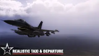 Realistic F-16C taxi, takeoff and departure tutorial