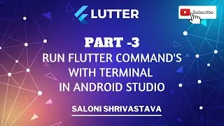 Run commands with android studio terminal. #flutter #mobdevss #saloni #android #ios #website