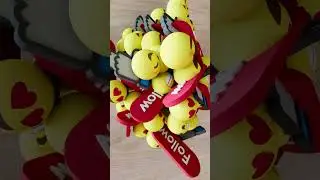 Emoji rigid body simulation (like & follow) #blender #cinema4d #c4d #simulation