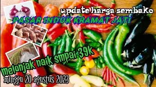 harga cabe hari ini | harga sembako hari ini minggu 20 Agustus   2023 ||  pasar induk kramatjati
