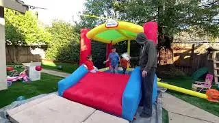 cheese rolling in the bounce house!