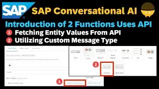 SAP CAI: Fetching Entity Values From API & Utilizing Custom Message Type