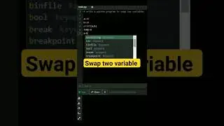 write a python program to swap two variables 