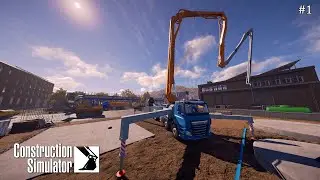 Construction Simulator Grond Afgraven & pvc pijpen leggen & grind aanbrengen & Beton storten