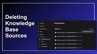How to delete Knowledge base sources | AI Library