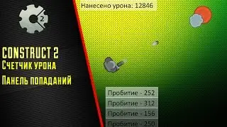 Счетчик урона, наносимого врагам (Construct 2/Classic)