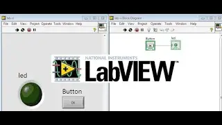 Using Button and LED in LabVIEW ( Basic 1 )