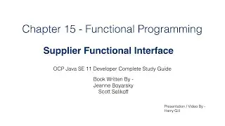 Functional Programming Part 1 - Supplier Interface - JavaCertification 11  Certification